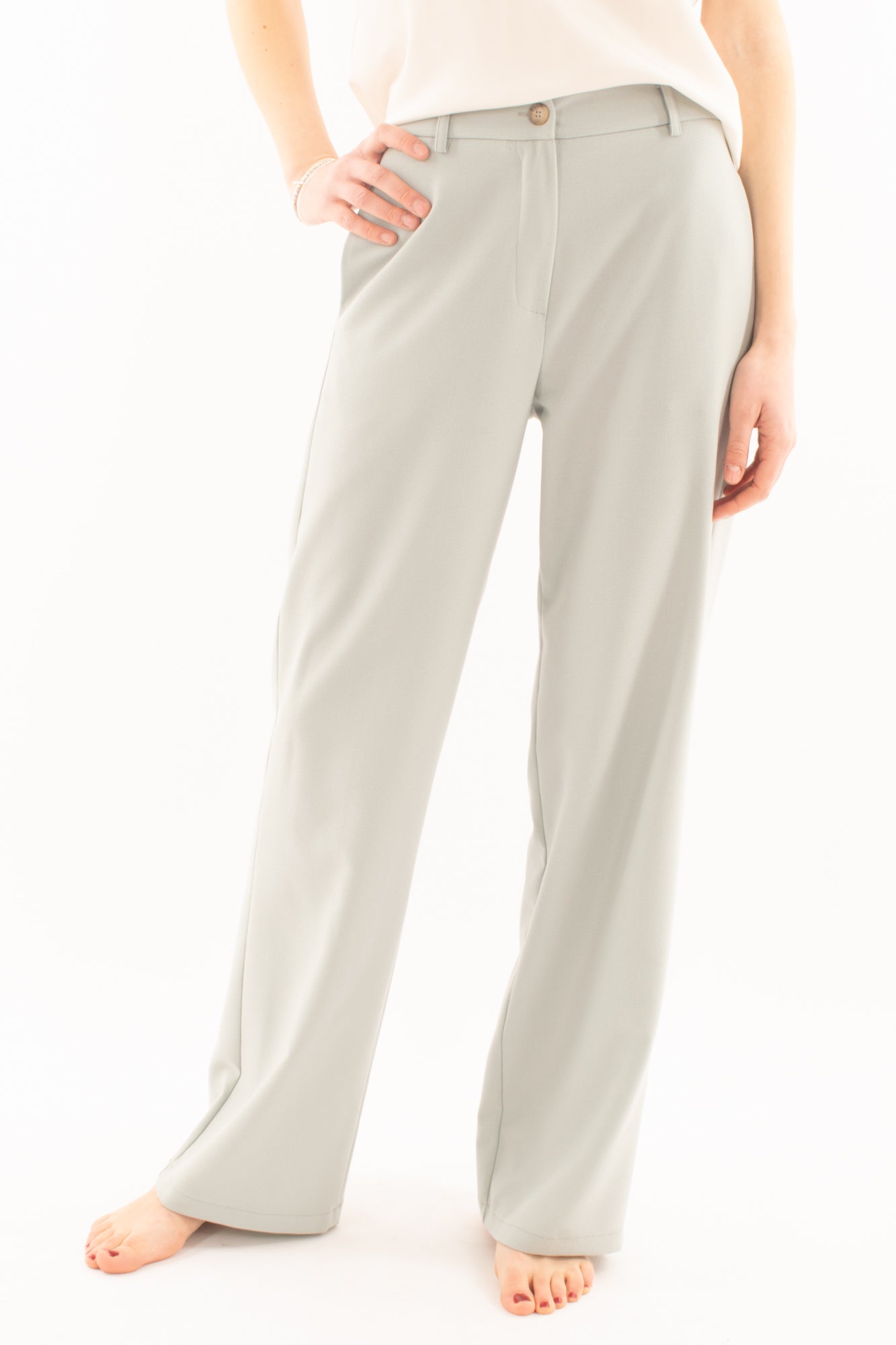 Pantalone a palazzo da Donna Susy mix - Menta