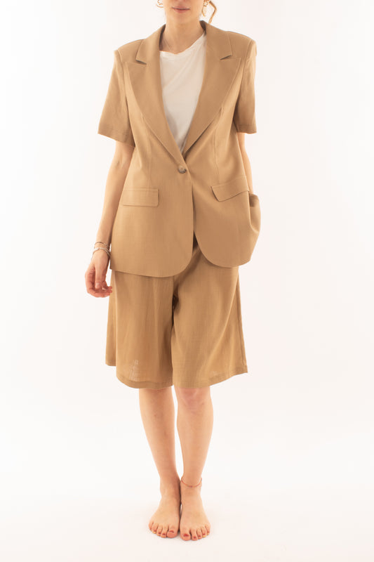 Giacca mezza manica da Susy mix - Biscotto