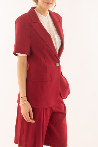 Giacca mezza manica da Susy mix - Rosso india