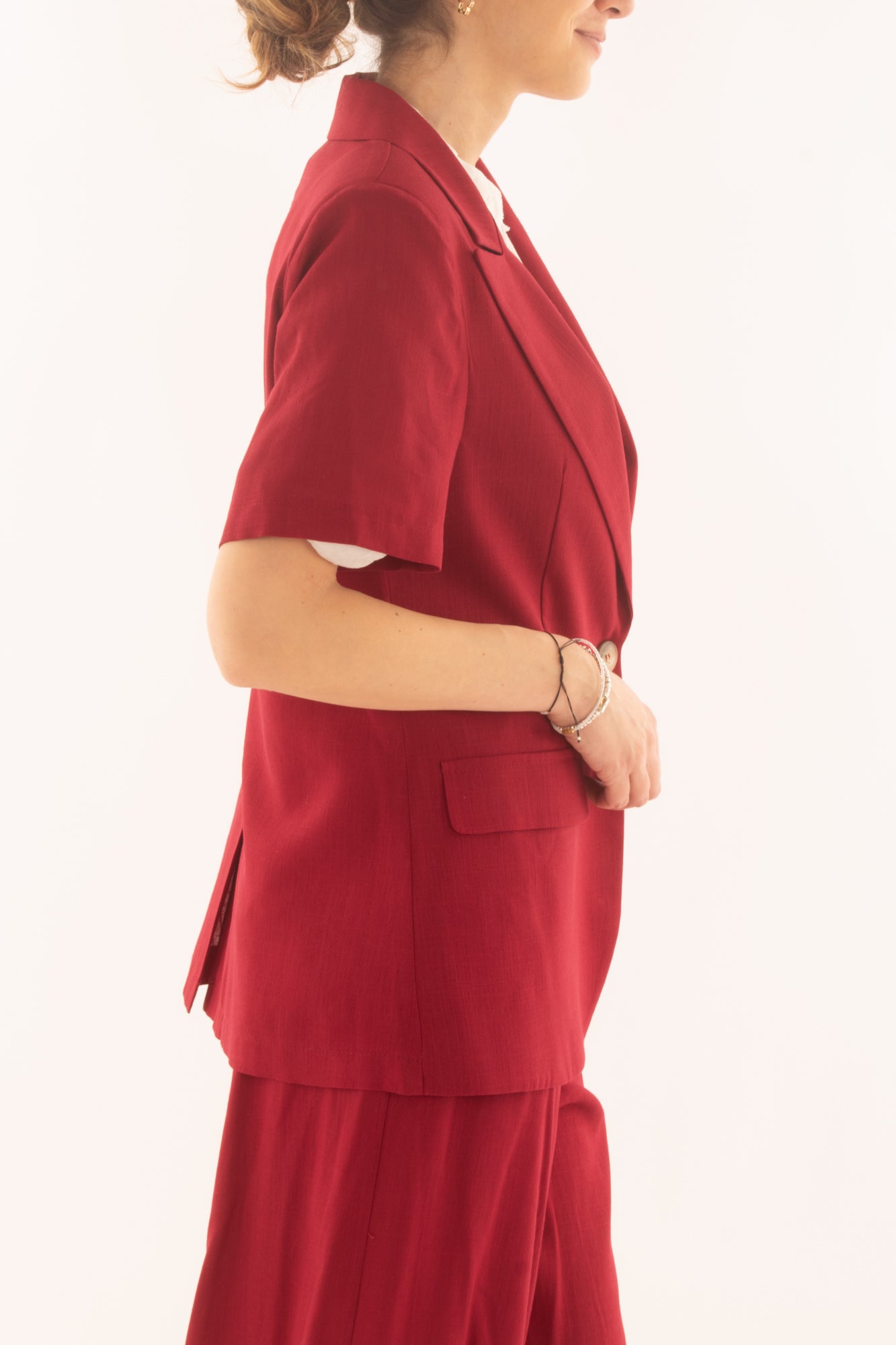 Giacca mezza manica da Susy mix - Rosso india