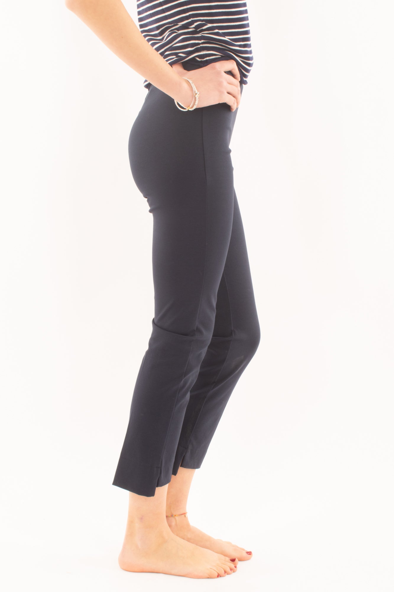 Pantalone elasticizzato con scalino da Donna Susy mix - Blu