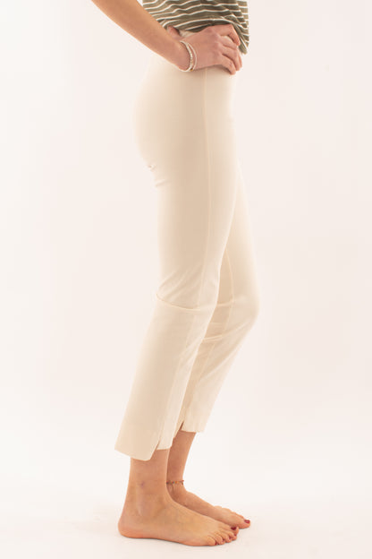 Pantalone elasticizzato con scalino da Donna Susy mix - Crema
