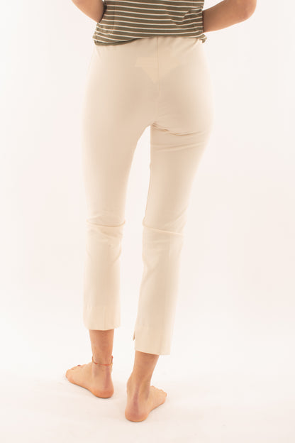 Pantalone elasticizzato con scalino da Donna Susy mix - Crema
