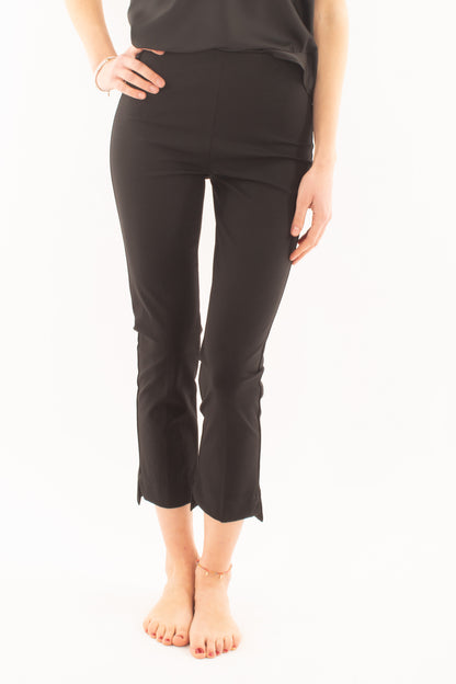 Pantalone elasticizzato con scalino da Donna Susy mix - Nero