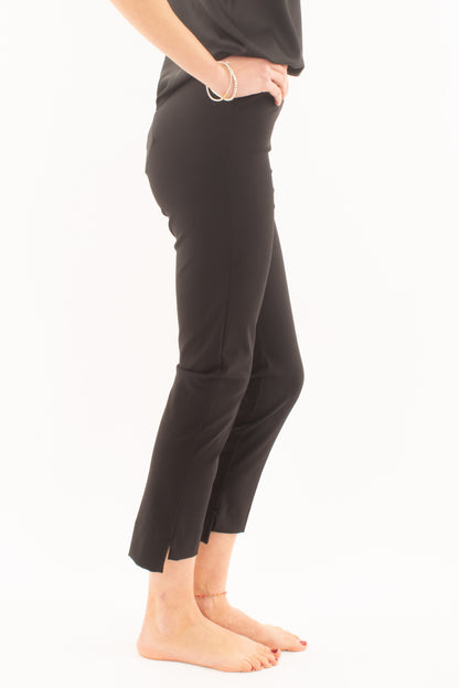 Pantalone elasticizzato con scalino da Donna Susy mix - Nero