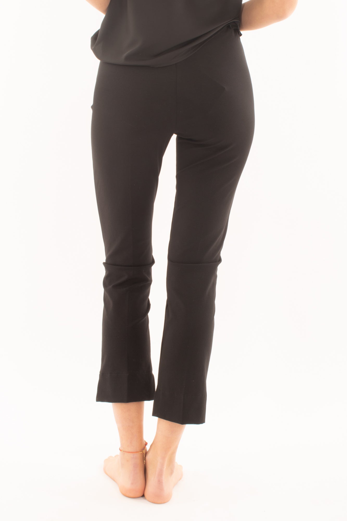 Pantalone elasticizzato con scalino da Donna Susy mix - Nero