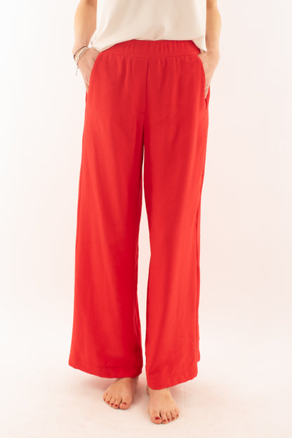 SUSY MIX Pantalone a palazzo da Donn Susy mix - Rosso Rosso