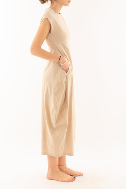 Abito lungo ad uovo da Donna Susy mix - Beige