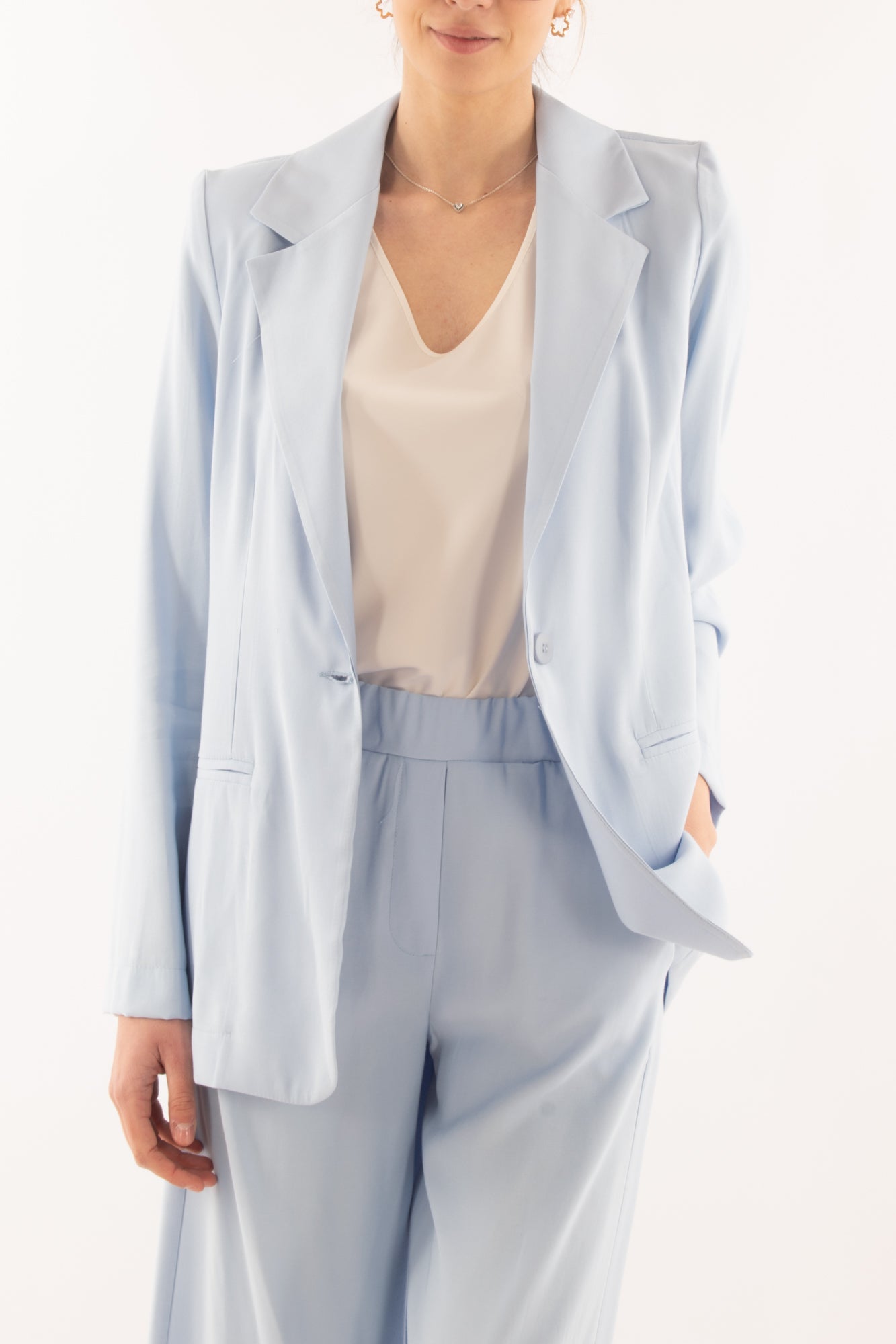 Giacca un bottone da da Donna - Susy mix - Azzurro