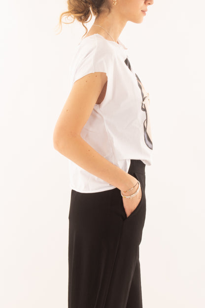 T-shirt con scarpe da Donna Susy mix Bianco