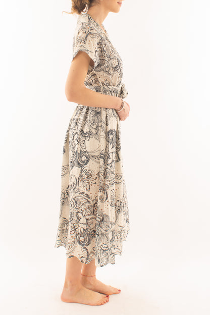 Abito chemisiere in pizzo san gallo da Donna Susy mix - Blu