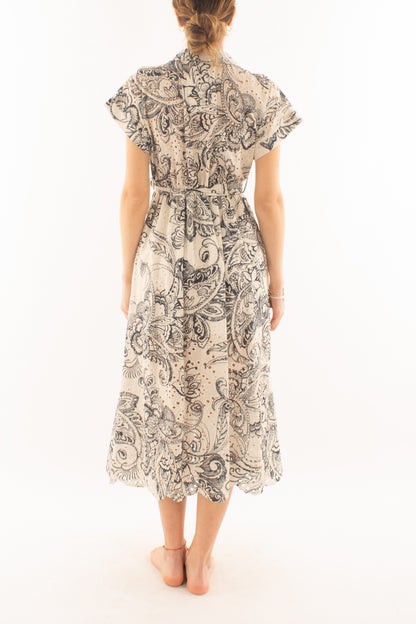 Abito chemisiere in pizzo san gallo da Donna Susy mix - Blu