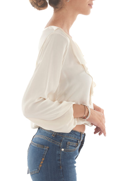 Blusa a v con rouge Dixie - Burro