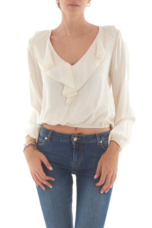 Blusa a v con rouge Dixie - Burro