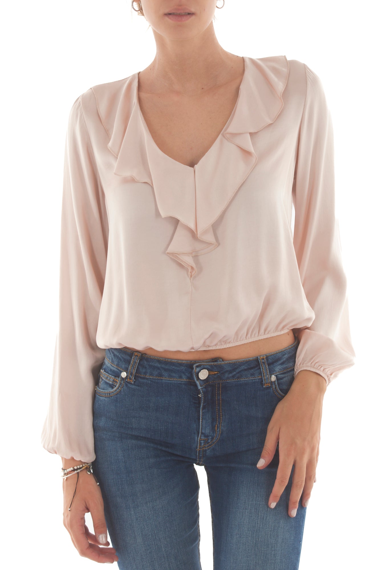 DIXIE Blusa a v con rouge Dixie - Rosa Rosa