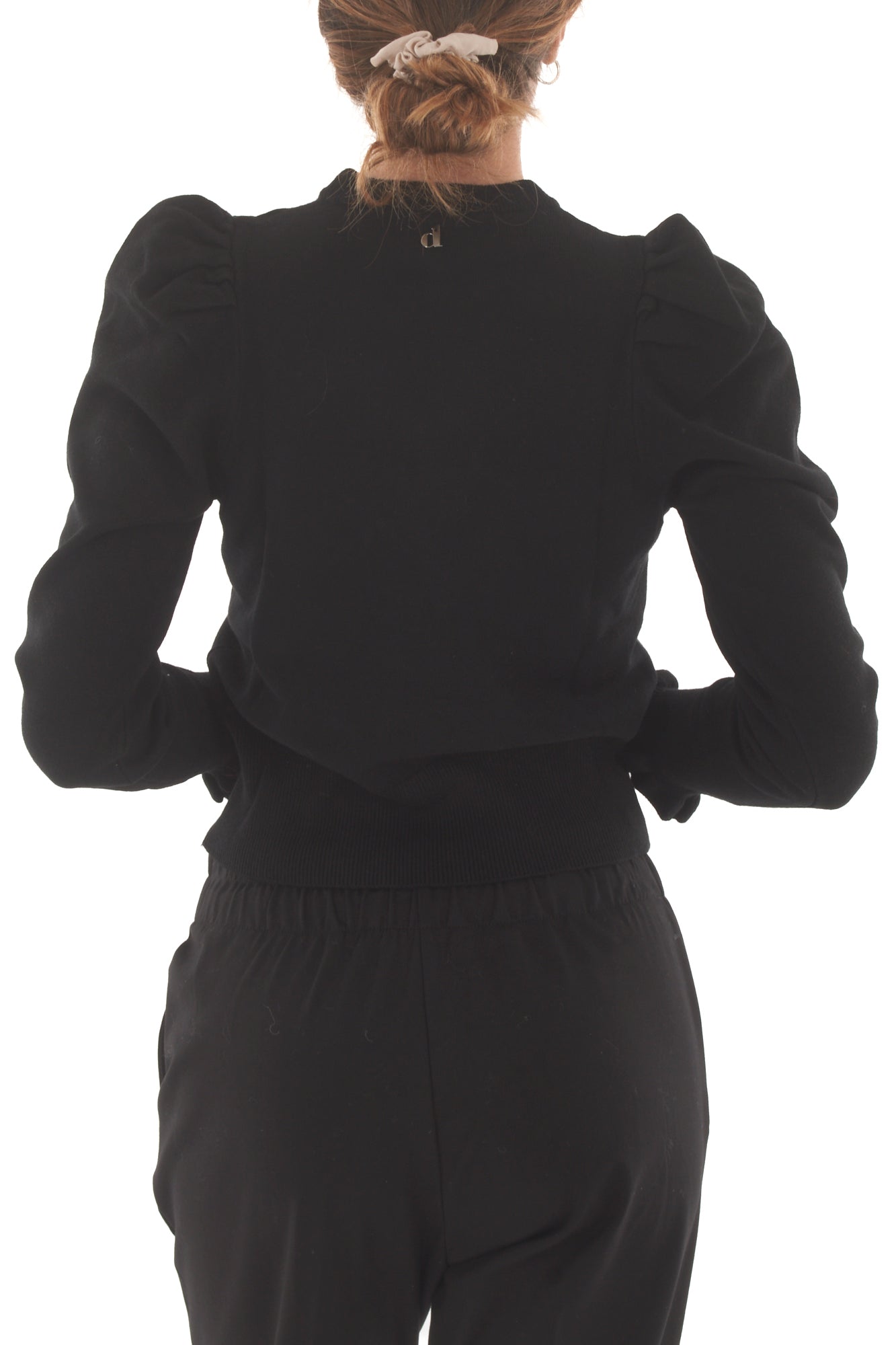 Maglione manica sbuffo Dixie - Nero