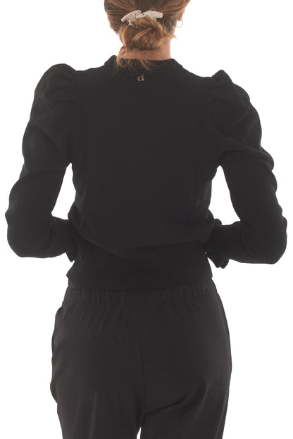 Maglione manica sbuffo Dixie - Nero