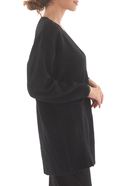 Cardigan bottone gioiello Dixie - Nero