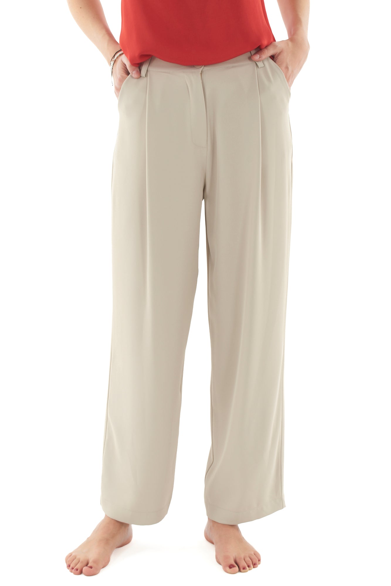 DIXIE Pantalone fluido da Donna Dixie - Beige Beige