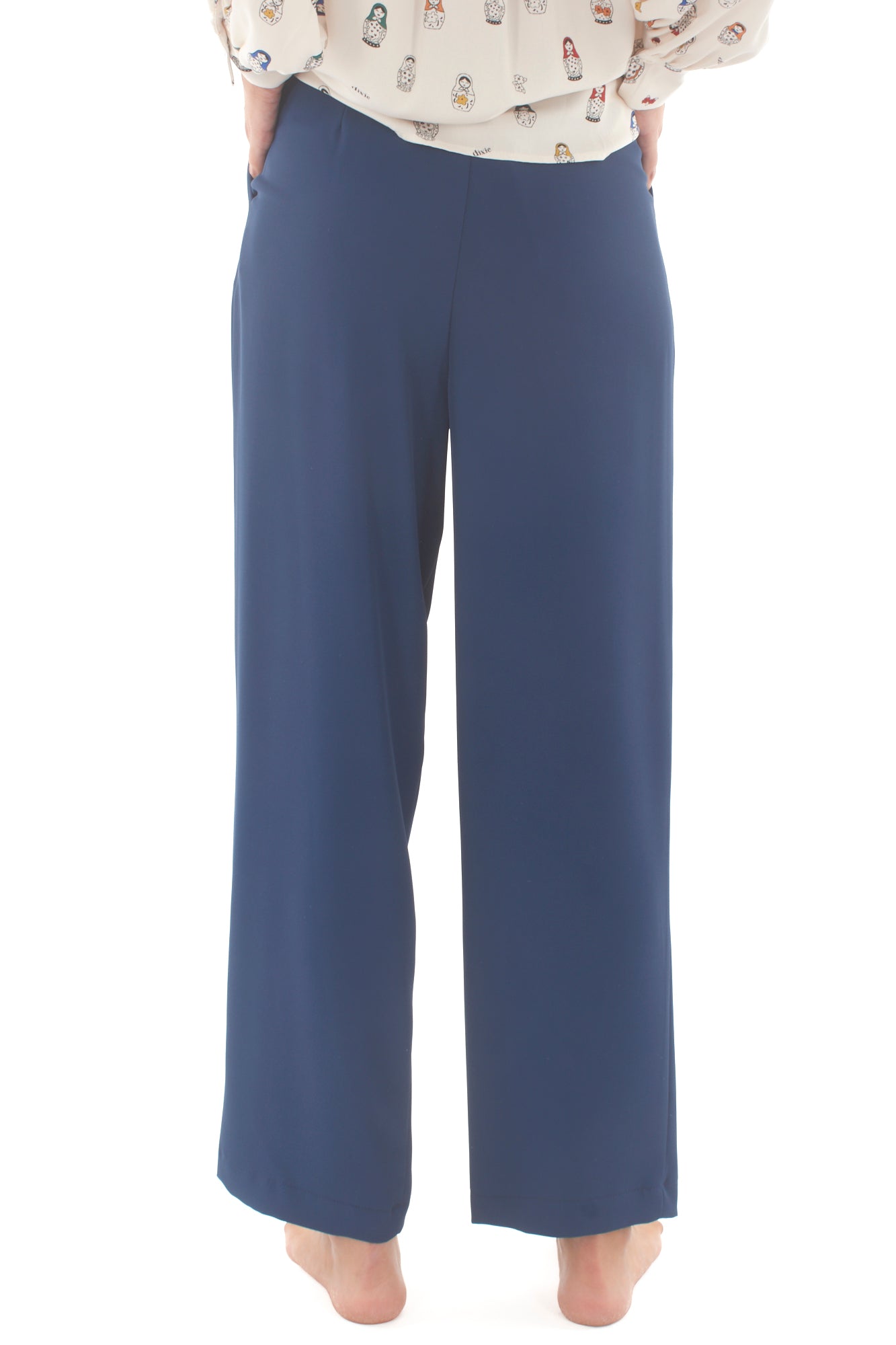 DIXIE Pantalone fluido da Donna Dixie - Beige Blu