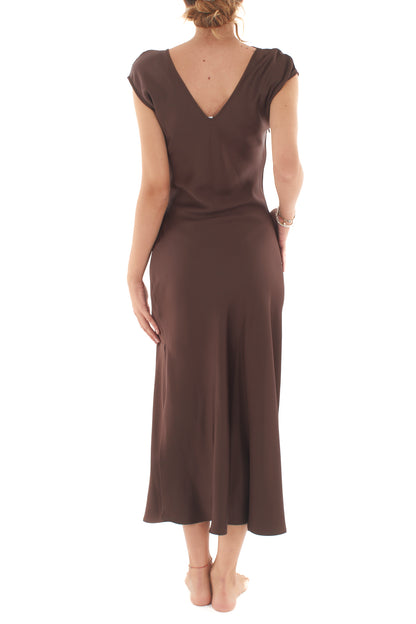 Abito con drappeggio Imperial - Ebano