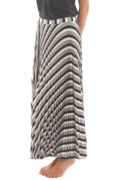 Gonna lunga giometrica Imperial Bianco