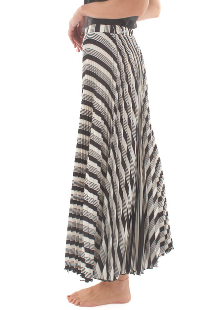 Gonna lunga giometrica Imperial Bianco