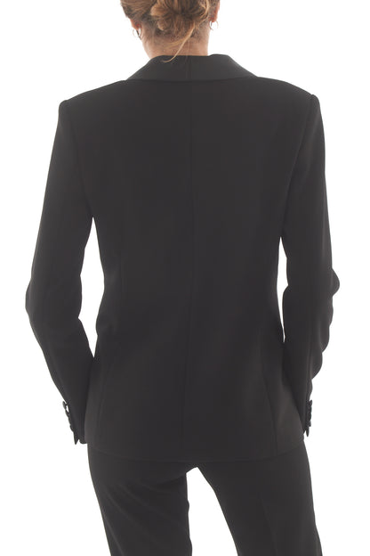 Giacca con profili raso Imperial- Nero