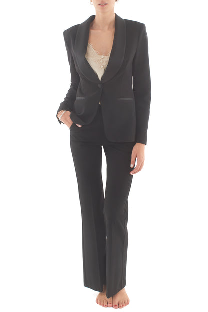 Giacca con profili raso Imperial- Nero