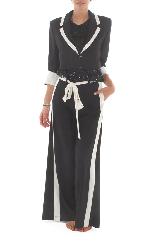 Giacca corta con profili Imperial - Nero