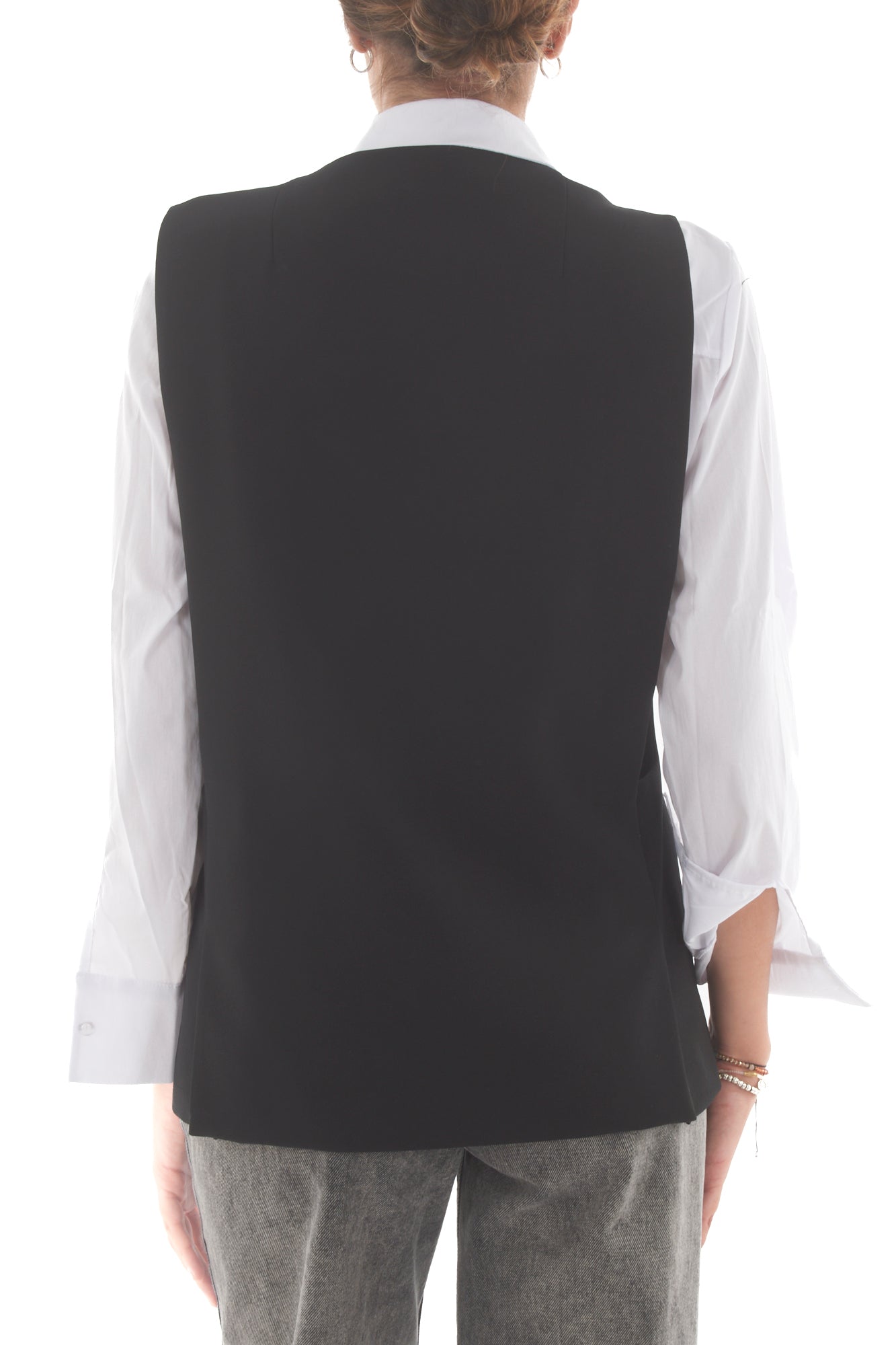 IMPERIAL Gilet lungo Imperial - Nero Nero