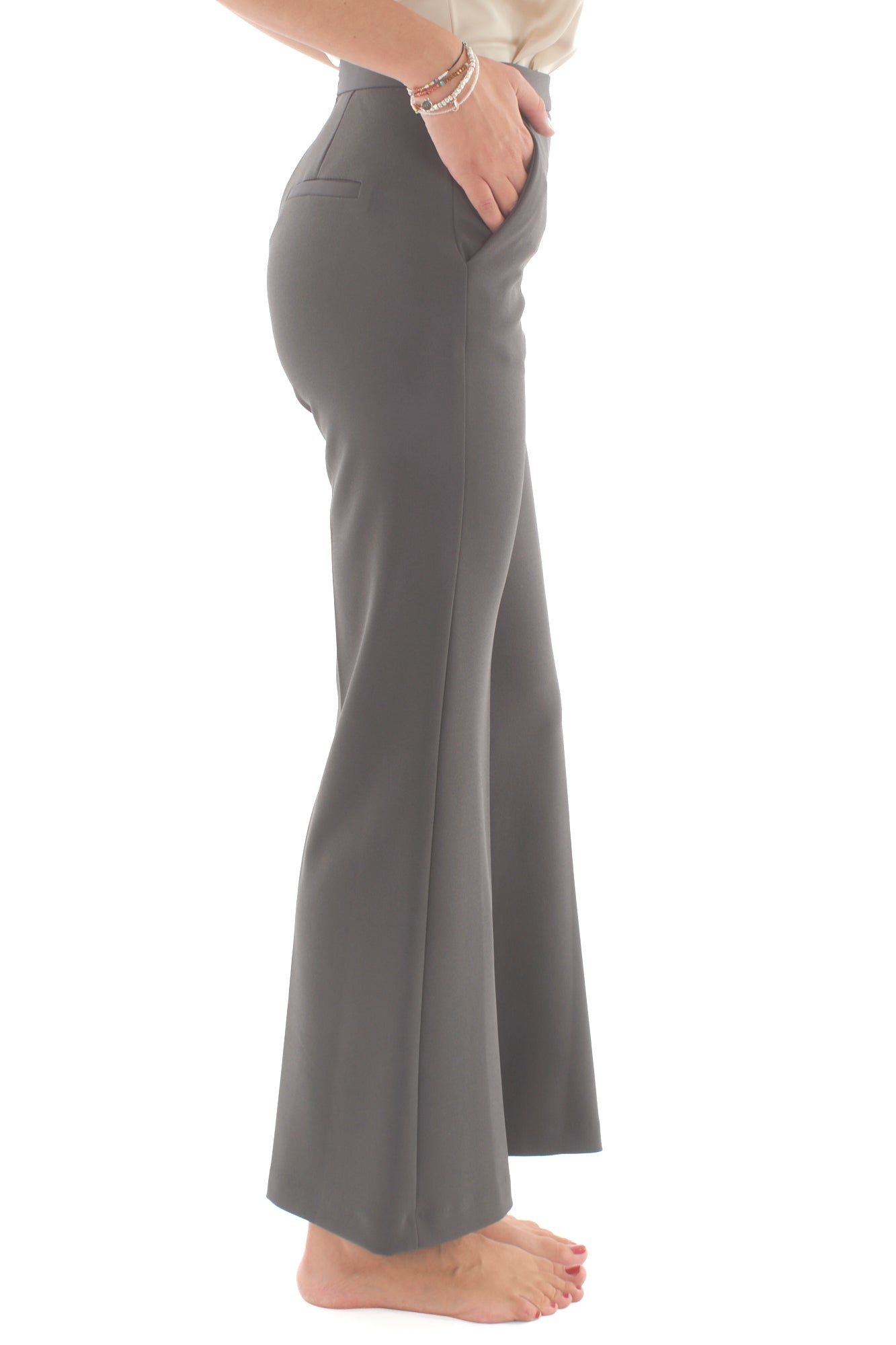 Pantalone a zampetta Imperial- Piombo