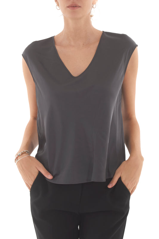 Blusa smanicata Imperial - Piombo