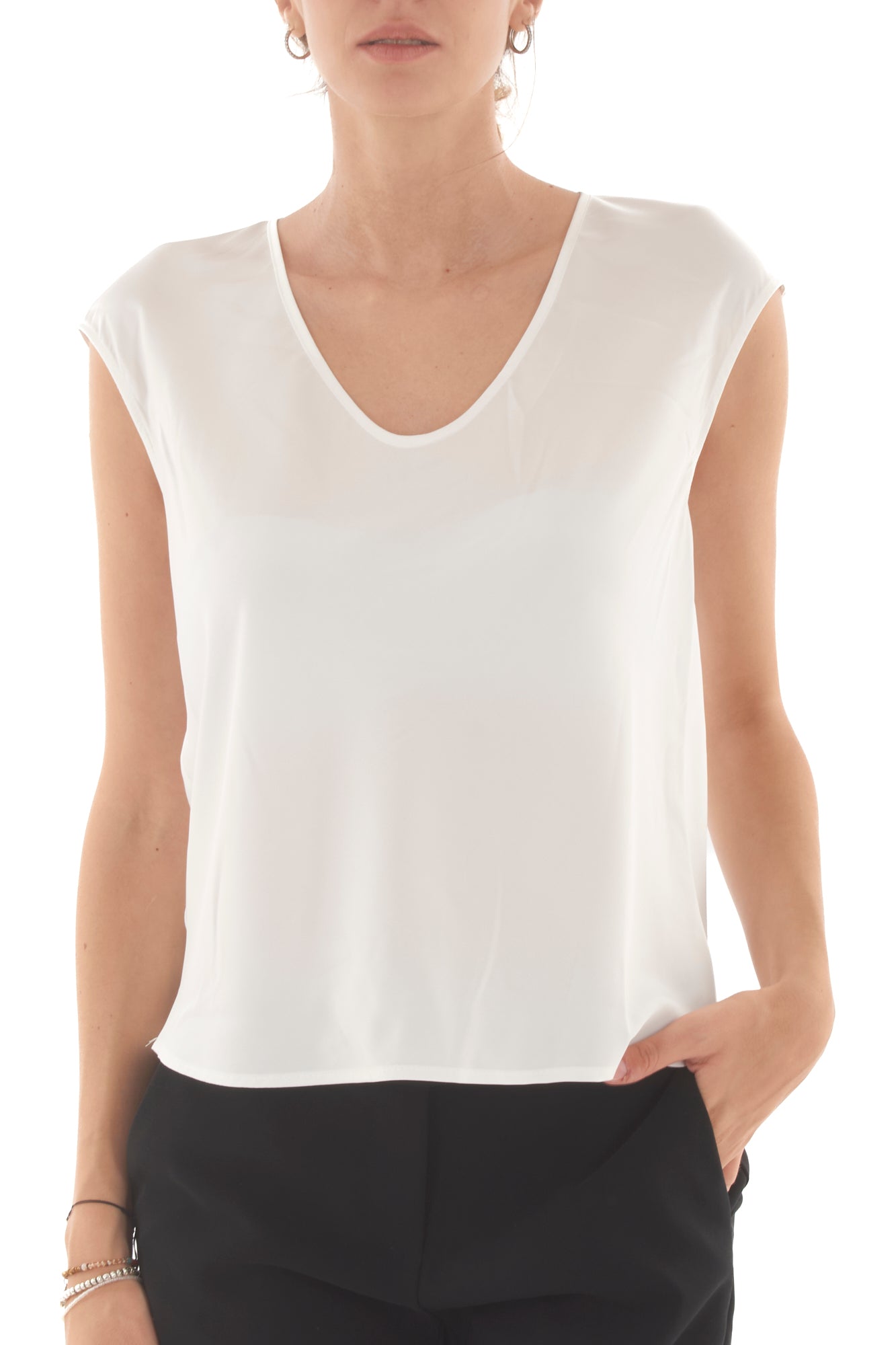 IMPERIAL Blusa smanicata Imperial - Off white White