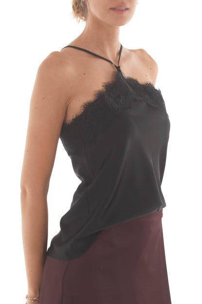 Canottiera con pizzo Imperial- nero