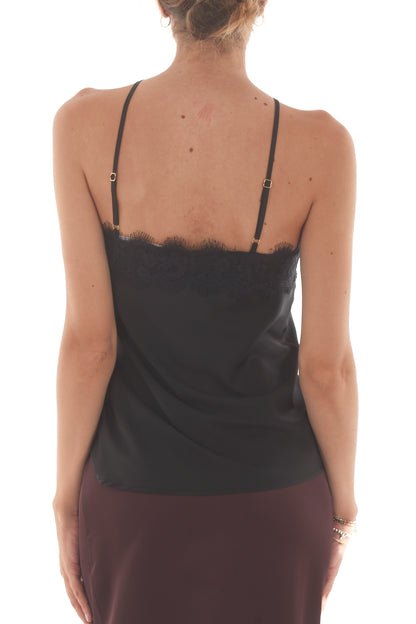 Canottiera con pizzo Imperial- nero