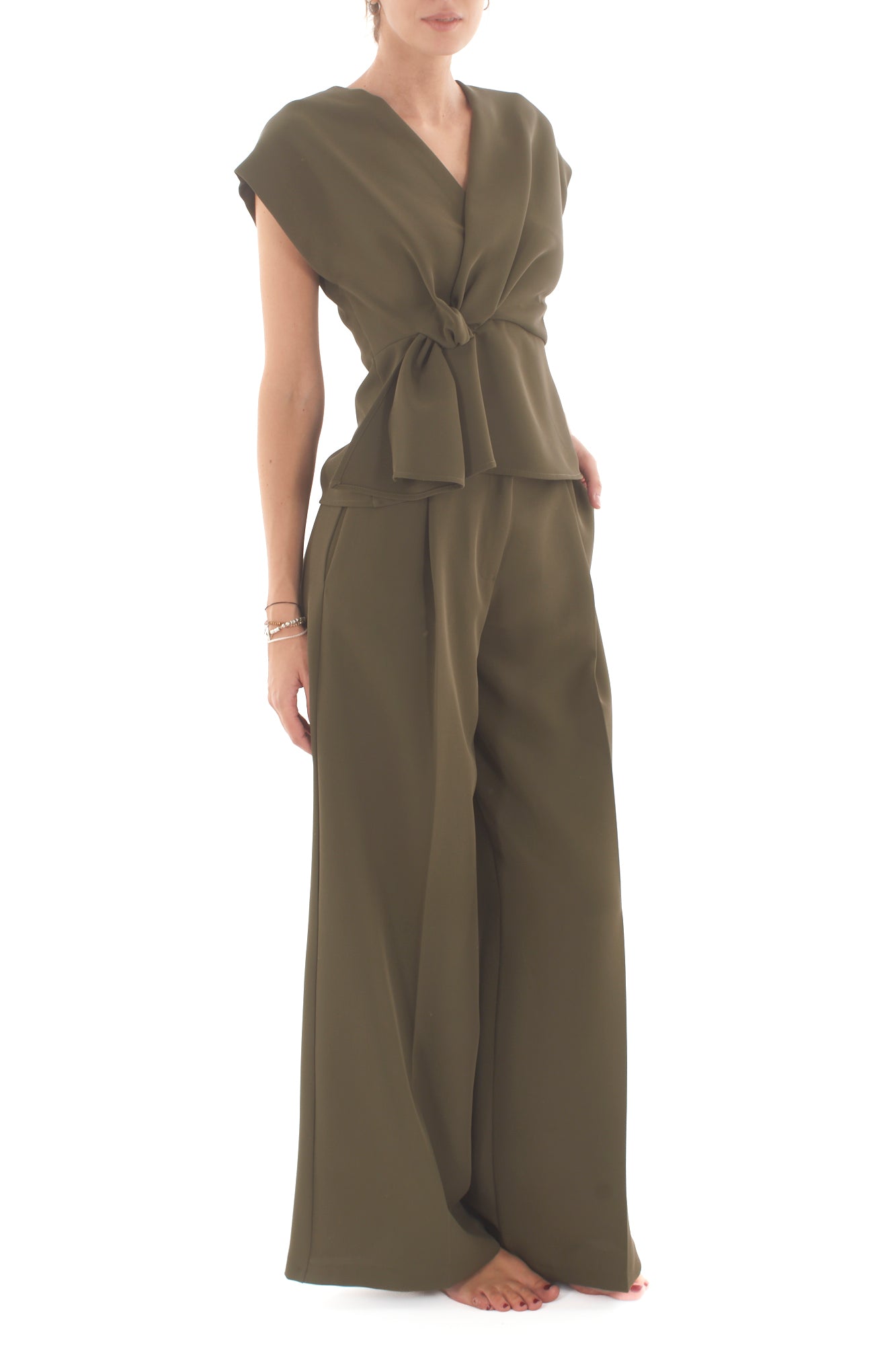 Maglia con nodo di lato King Kong - Verde