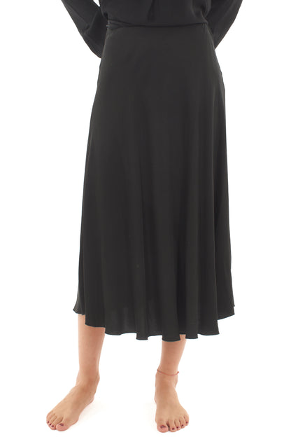 Gonna lunga di raso Metoo - Nero