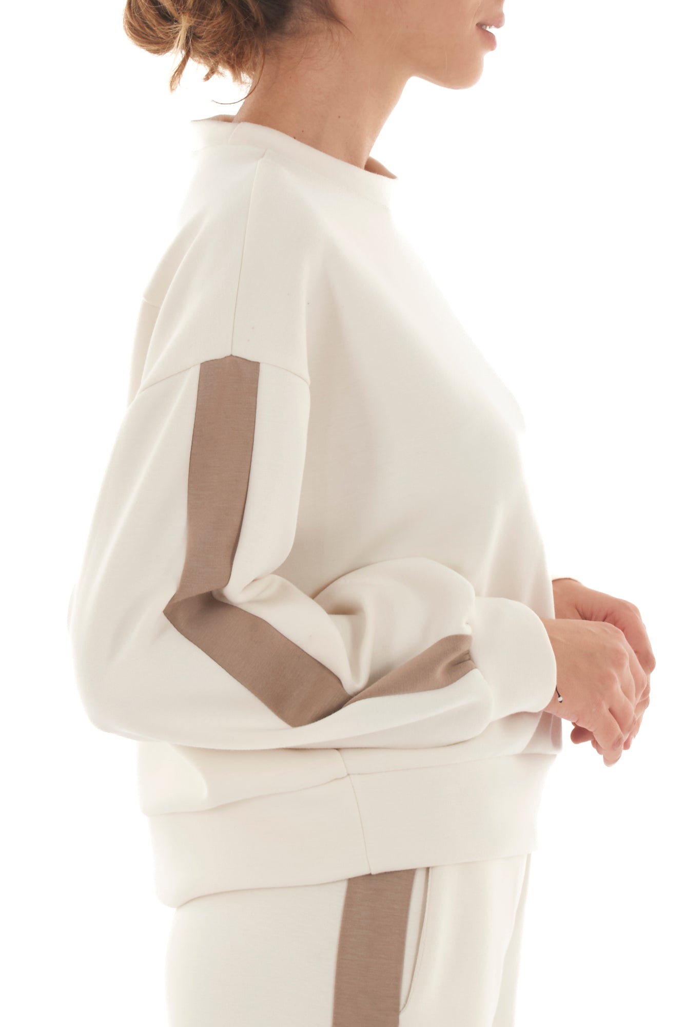 Felpa con banda laterale Metoo - Burro