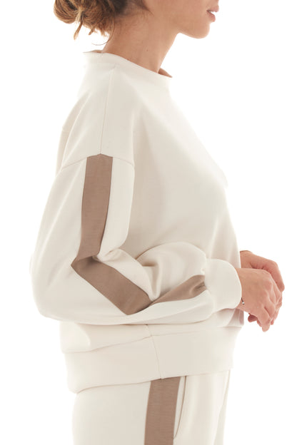 Felpa con banda laterale Metoo - Burro