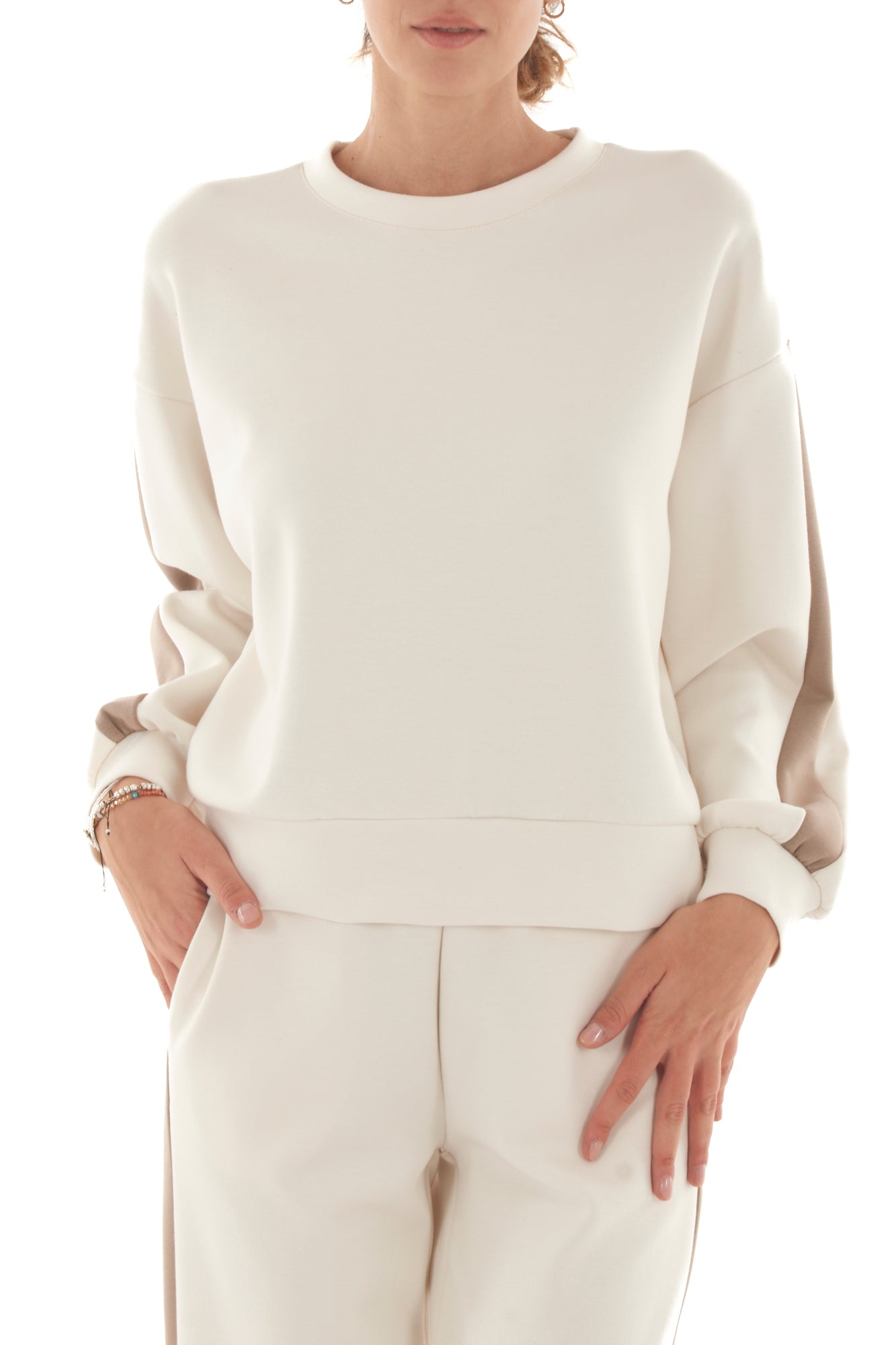 Felpa con banda laterale Metoo - Burro