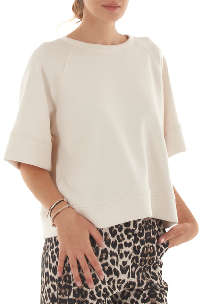 Felpa mezze maniche Metoo - Burro