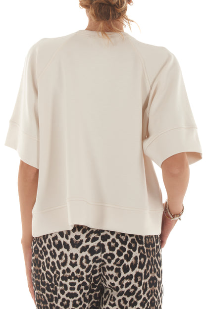 Felpa mezze maniche Metoo - Burro