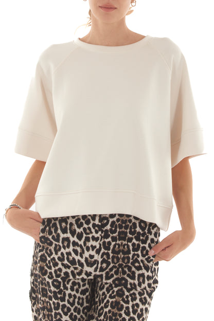 Felpa mezze maniche Metoo - Burro