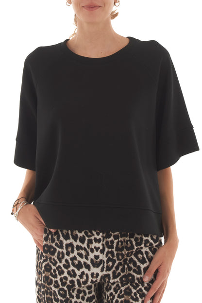 Felpa mezze maniche Metoo - Nero