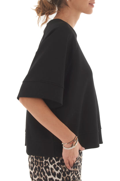 Felpa mezze maniche Metoo - Nero