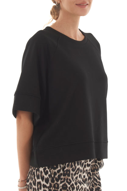 Felpa mezze maniche Metoo - Nero