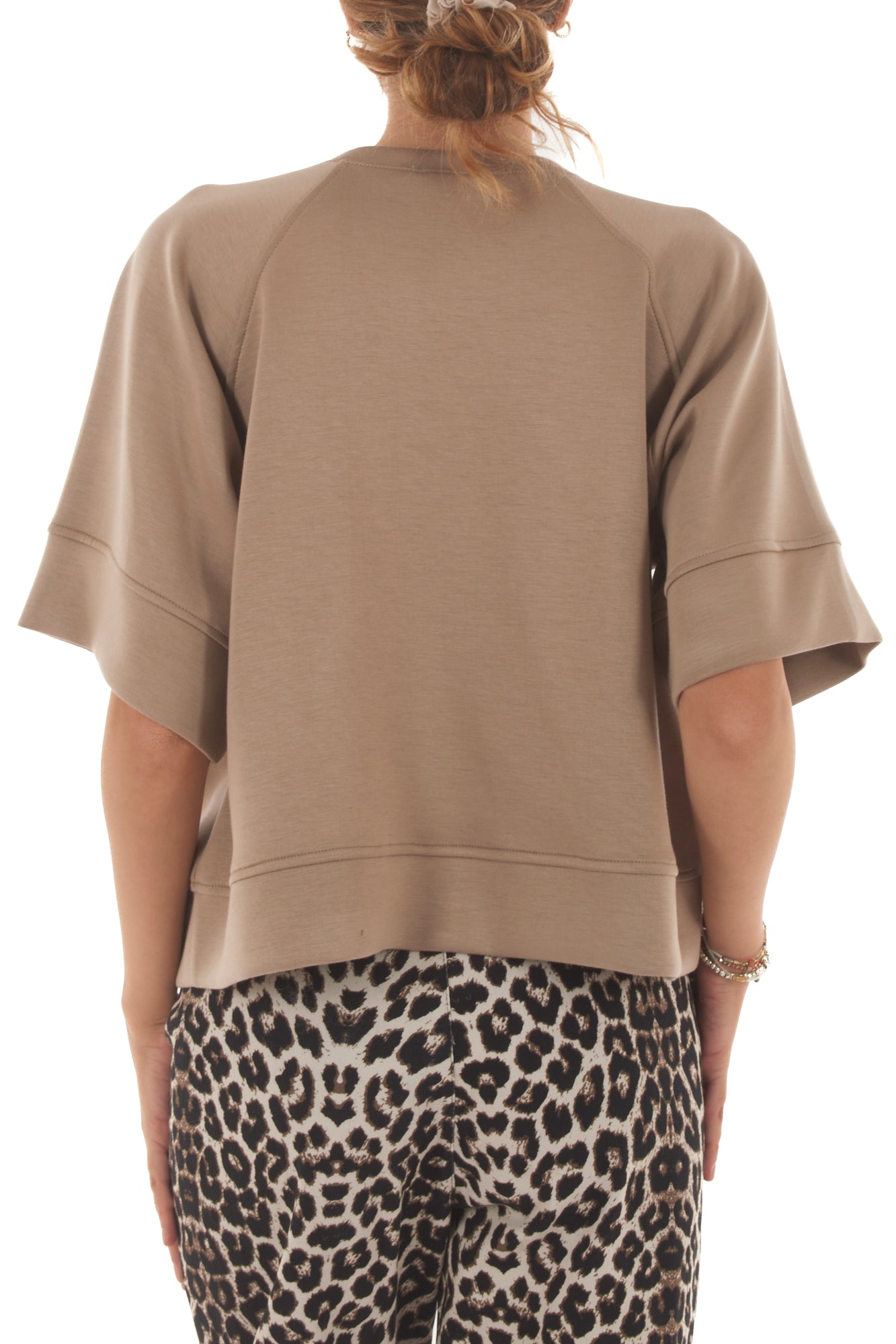 Felpa mezze maniche Metoo - Tabacco