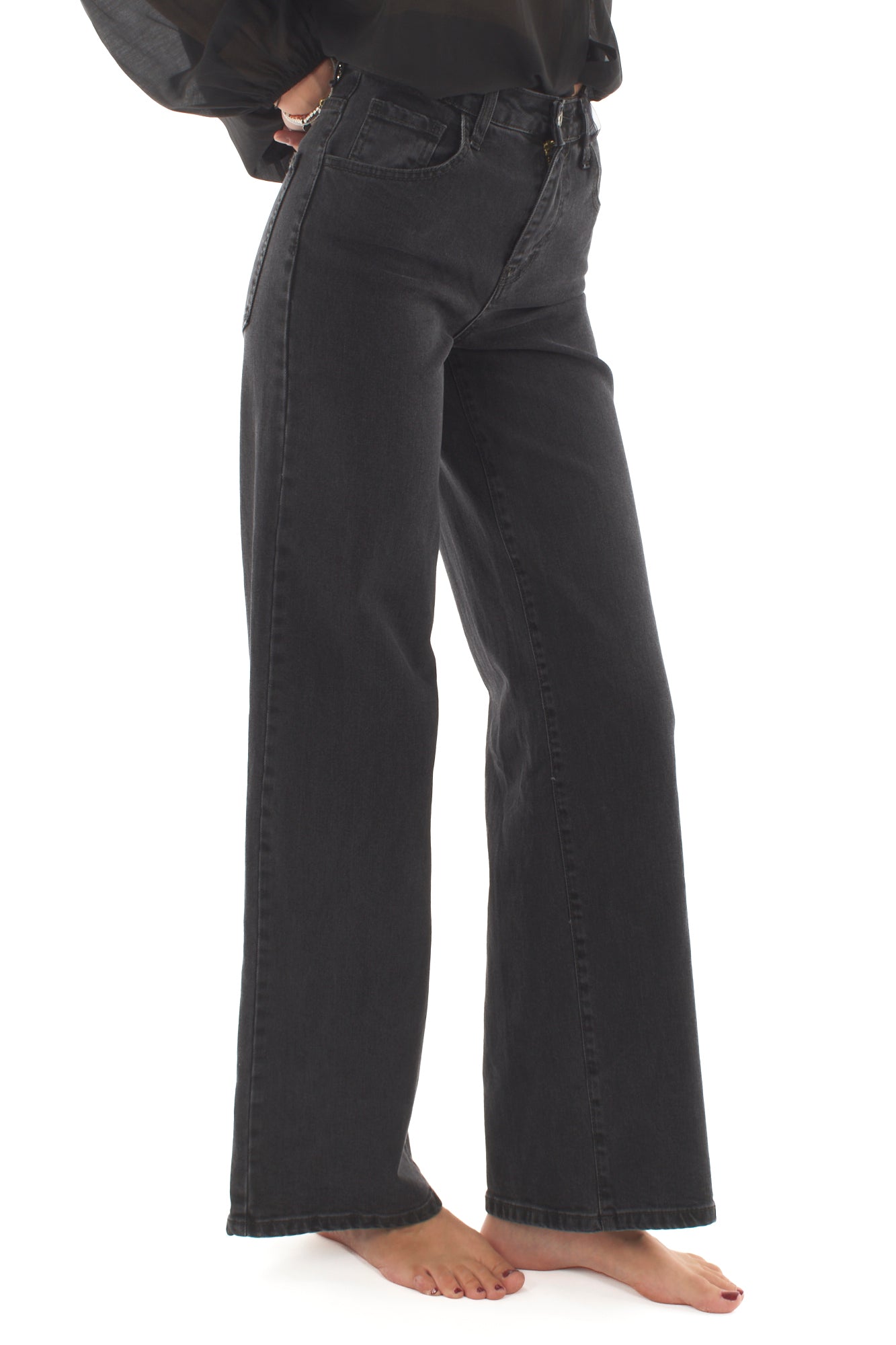 Jeans a palazzo Metoo - Nero