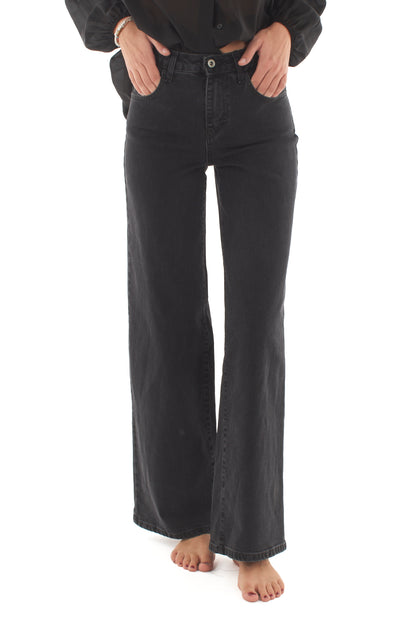 Jeans a palazzo Metoo - Nero